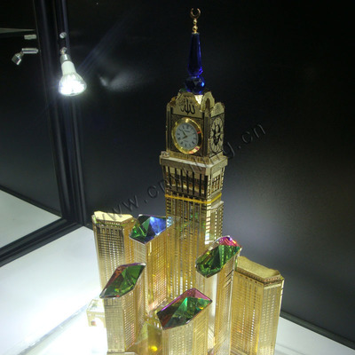 齋月尊禮，圣地縮影 麥加皇家鐘塔水晶模型JY268